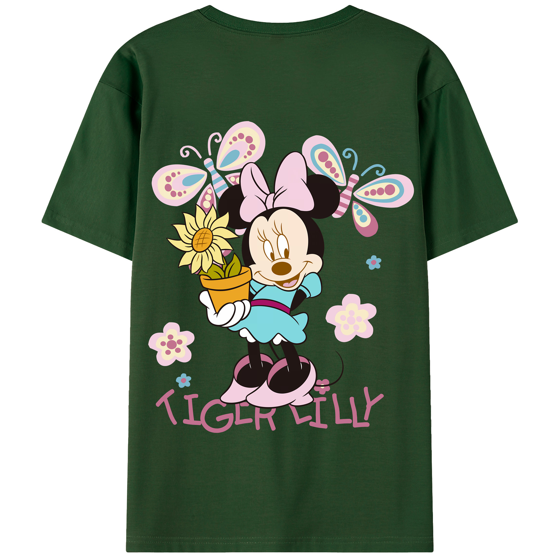 （画像用） ミッキーマウス Mickey Mouse 綿100％半袖Tシャツ（背面プリント）